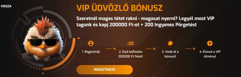 Hugo VIP Casino Bónusz